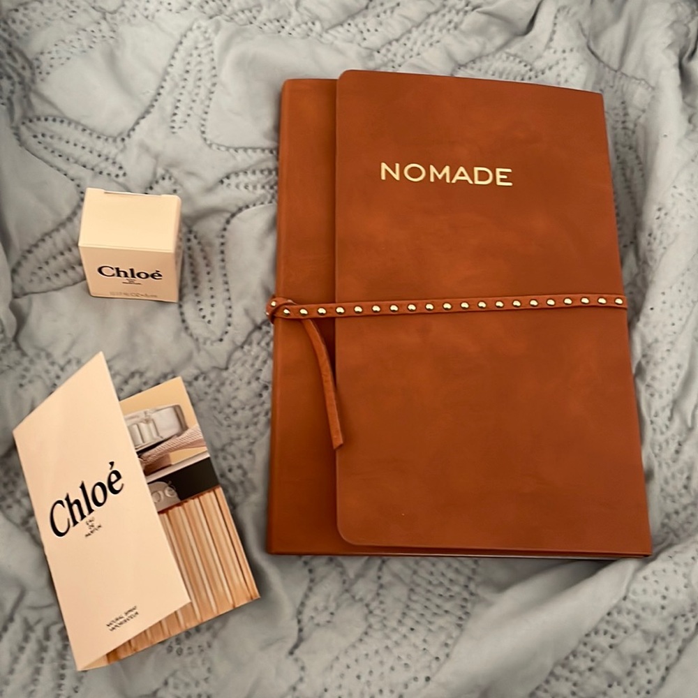 Chloe Leather notebook with pen holder